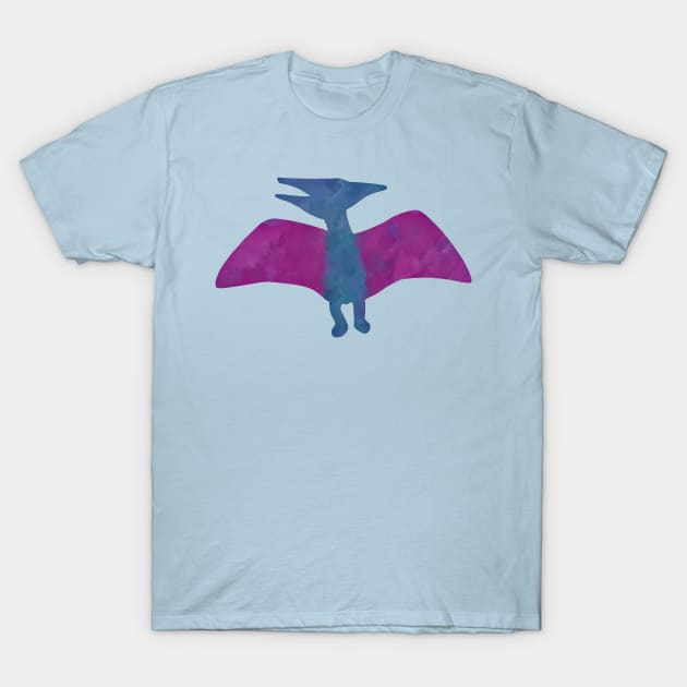 watercolor pterodactyl dinosaur T-Shirt by SRSigs